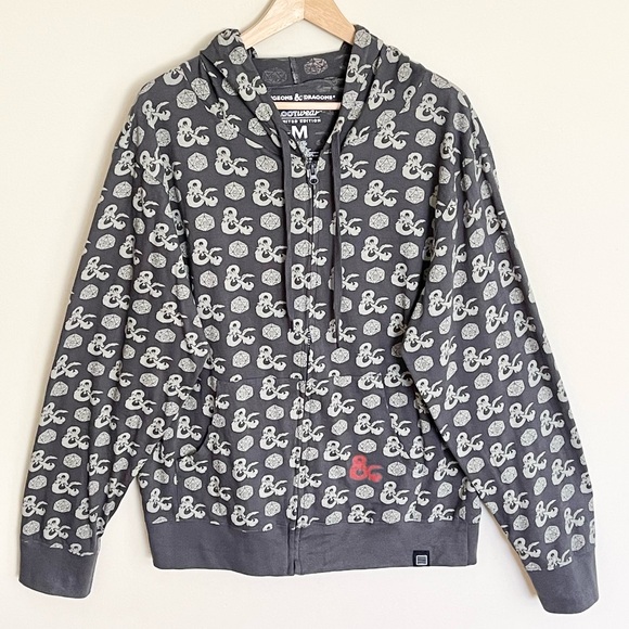 Dungeons & Dragons Loot Wear Limited Edition Dice Hoodie Full Zip Jacket Adult M - Picture 2 of 10